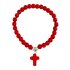 Armband met kralen rood_