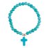 Armband mit Kreuz Blau_