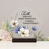 Decoratie round sitter Faith makes things possible_