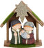 Kerststal met 3 figuren donker_