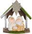 Kerststal met 3 figuren natuur_