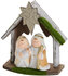 Kerststal met 3 figuren natuur_