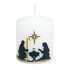 Stompkaarsje kersttafereel zwart/goud_