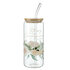 Glazen fles Strong and courageous_