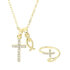 Ketting en ring met kruis/vis_